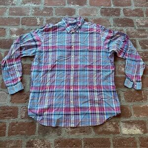 Polo Ralph Lauren Button Down Madras Plaid Shirt Big & Tall Size 2XLT Tall